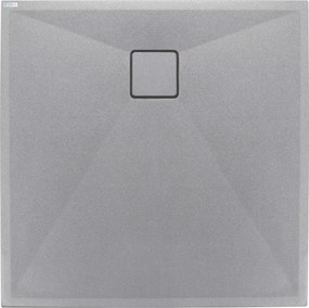 Deante Correo, štvorcová granitová sprchová vanička 80x80x3,5 cm, šedá, DEA-KQR_S42B