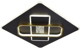 LED Stmievateľné stropné svietidlo LED/90W/230V čierna + diaľkové ovládanie