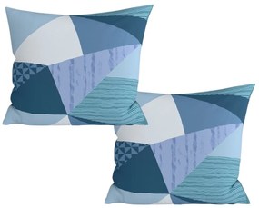 Sada 2 ks dekoračných obliečok na vankúš z mikrovlákna NARKEL 45x45 cm, farebná
