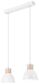 Luster na lanku NICO 2xE27/60W/230V biela