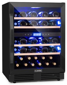 Klarstein Vinovilla Onyx 43, dvojzónová vinotéka, 129 l, 43 fliaš, 3-farebné LED osvetlenie