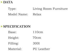 INTERMEDIC SK - Sedací vak Relax 110x70 cm | kreslo na oddych z ekokože alebo polyesteru, 300 l Farba: NC08 - Modrá tmavá (Polyester)