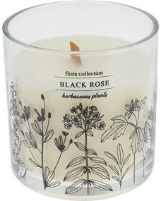Vonná sviečka Flora Collection, Black Rose, 10 x 10 cm