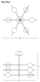 Zambelis 2002 - LED Luster na tyči LED/45W/230V