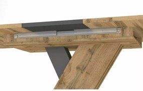 Rozkládací jídelní stůl Exel 140/180 cm dub artisan/antracit