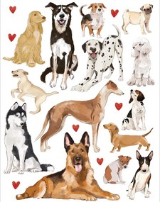 Samolepka do detskej izby psy