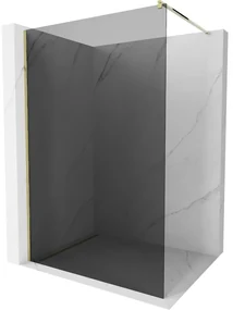 Mexen Kioto sprchová zástena 70x200 cm 8 mm, zlatý profil, šedé sklo, 800-070-101-50-40