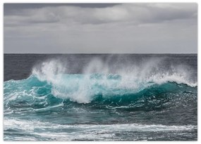 Sklenený obraz - Vlny v oceáne (70x50 cm)