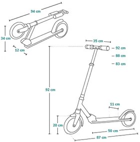 Lionelo - Detská kolobežka LUCA čierna/ružová