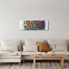 Obraz gumičiek (s hodinami) (90x30 cm)