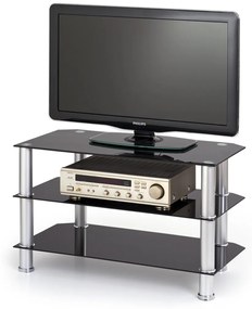 Sklenený TV stolík RTV-21 - čierna