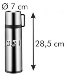 TESCOMA termoska s hrnčekom CONSTANT 0.7 l, nerez , 0,7 l