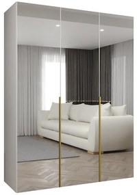 Skriňa Alicante III 150 biela/zlatá