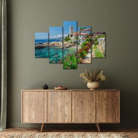 Obraz - Malebné pobrežie dediny (150x105 cm)