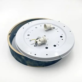 Brilagi - Stropné svietidlo PINO 2xE27/15W/230V borovica/modrá priemer 37,5 cm