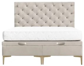 Krémová posteľ DONNA LUX 140 cm