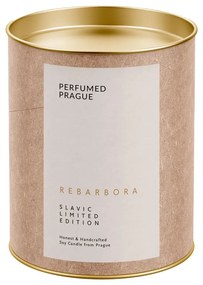 Sviečka zo sójového vosku s vôňou rebarbory Perfumed Prague, doba horenia 40 h