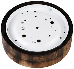 Stropné svietidlo OAK SMOKY 1xE27/15W/230V, pr. 27,5 cm, dub tmavohnedý