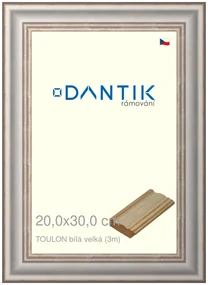 DANTIK rám na obraz 20x30 | TOULON bílá velká (Sklo Čiré)