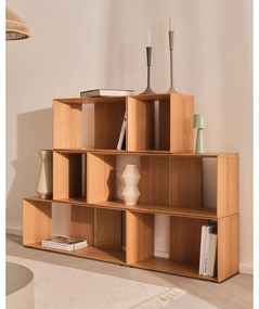 Modulárny policový systém v dekore duba v prírodnej farbe 2 ks 101x76 cm Litto – Kave Home