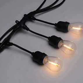 TRENDIE Záhradná svetelná girlanda 20 LED teplá biela E27 20m