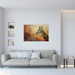 Obraz - Žirafa, maľba (90x60 cm)
