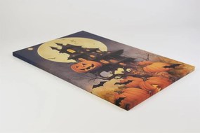 Nástenná maľba Scary Villa, 9 LED diód, 60 x 40 cm