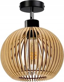 Stropné svietidlo LED stropný luster nástenné svietidlo E27 drevená guľa