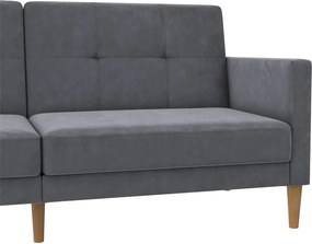 Sivá zamatová rozkladacia pohovka 207 cm Lilly – Støraa