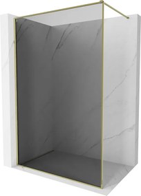 Mexen, Mexen Kioto-XF sprchová stena s rámom 70 x 202 cm, grafit 10 mm, zlatá - 800-070-104-50-40-X