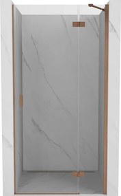 Mexen Mist-H, 1-krídlové sprchové dvere pravé 85 cm, číre sklo, medený matný profil, 8A5-085-000-65-00-P
