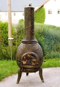 TERA Vonkajší záhradný kozub zliatina 120 cm - bronz