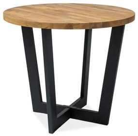 Jedálenský stôl Cathern (dub + čierny mat) (pre 4 osoby). Vlastná spoľahlivá doprava až k Vám domov. 1050061