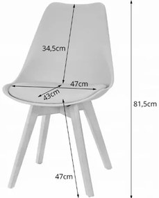 Jedálenská zostava TODI 60cm okrúhly stolový set biely+ 2 stoličky MARK biele