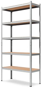 Marbo Kovový Regál Série PRIMO 180x80x30 5 políc Nosnosť 500 KG- Pozinkovaný