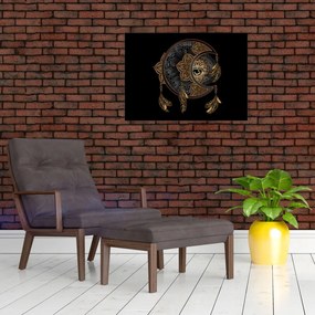 Sklenený obraz - Magické oko (70x50 cm)