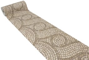 Kúpelňová penová rohož 222B Mozaika hnedá