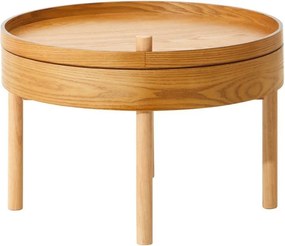 Okrúhly odkladací stolík v dekore borovice ø 60 cm Viborg – Premier Housewares