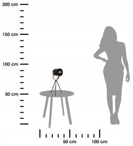 Stolná lampa BIL 45 cm čierna