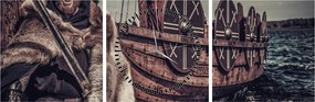 Obraz - Viking (s hodinami) (90x30 cm)