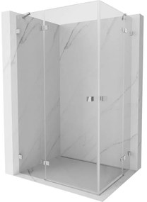 Mexen Lunar Duo výklopný sprchový kút 100 x 80 cm, 8mm číre sklo, chrómový profil, 834-100L-080P-01-00