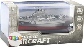LEAN Toys Vojenská loď na diaľkové ovládanie RC strieborná 15 cm