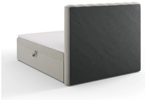 Sivá boxspring posteľ s úložným priestorom 160x200 cm Gina – Milo Casa