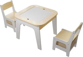 Detský stôl a stoličky s úložným priestorom a doskou