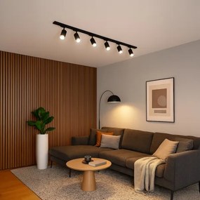 Bodové svietidlo v lištovom systéme PIPE 6xGU10/10W/230V čierne