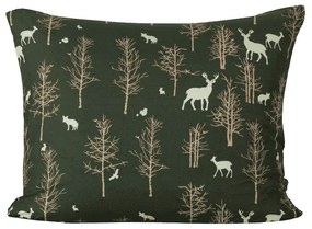 Obliečka na vankúš z mikrovlákna OAK DEER 70x90 cm, tmavo zelená
