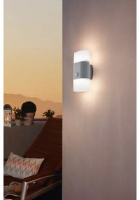 Eglo 97313 - LED Vonkajšie nástenné svietidlo so senzorom FAVRIA 1 2xLED/5,5W/230V