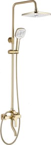Rea Argus, sprchová súprava s hornou dažďovou a ručnou hlavicou, zlatá matná, REA-P7841