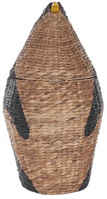 Pletený úložný košík z vodného hyacintu prírodný HADZABE Beliani