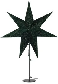 EMOS Dekoratívne vianočné svietnik s papierovou hviezdou, 1xE14, 45x67cm, zelený